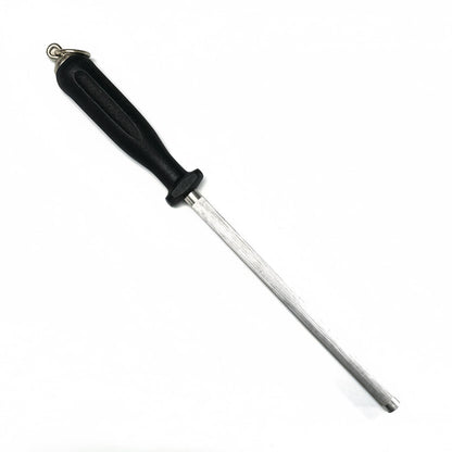 Mammut Wetzstahl 17 cm mit schwarzem Kunststoffgriff – Solinger Qualität für Angelmesser.