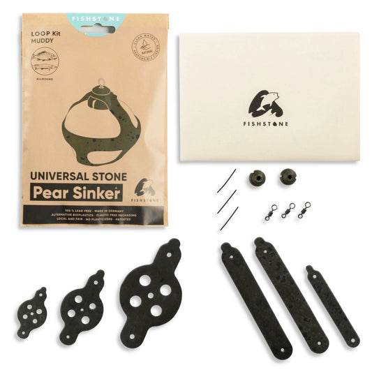 FISHSTONE Loop-Kit Set mit Steinen (Safety Clip Montage)