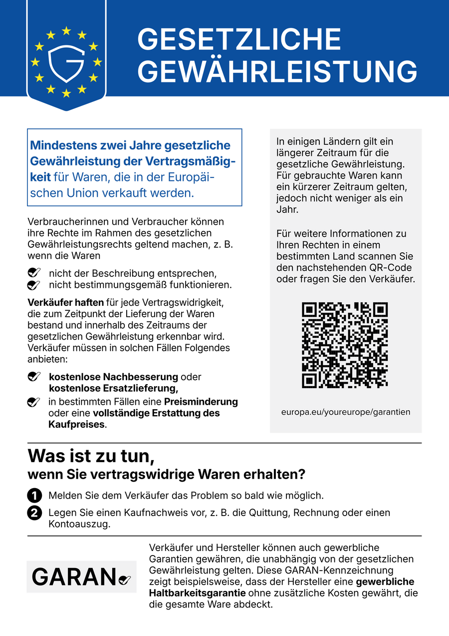 Gesetzliche Gewährleistung